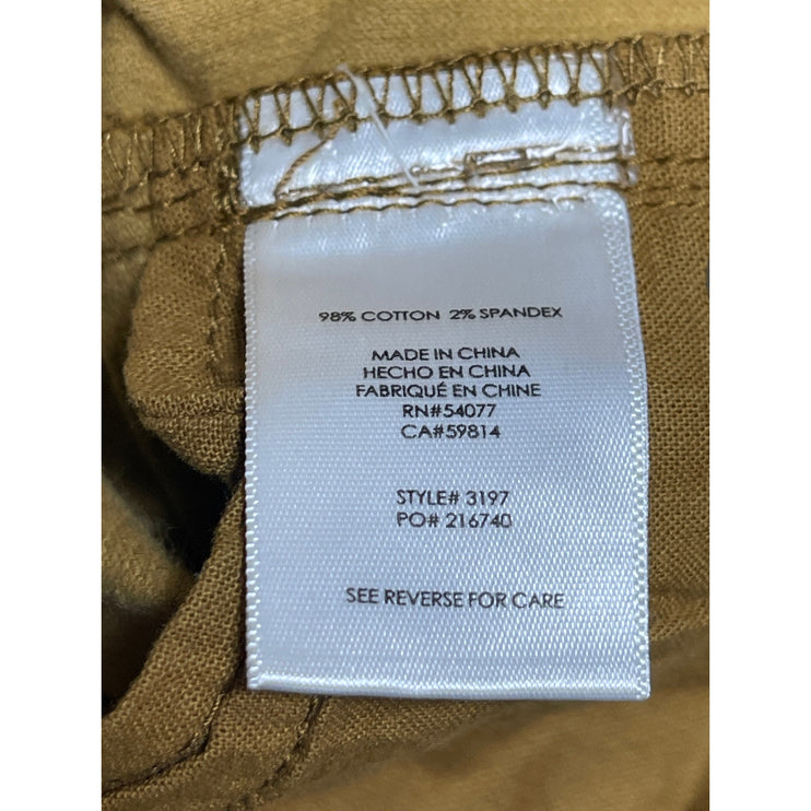 Cabi Umber Womens Mustard Yellow Corduroy Low Rise Skinny Trousers Jeans Pants 2