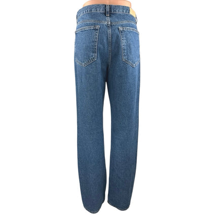 MNG Mango Women's Blue High Waisted Y2k Casual Straight Leg Denim Jeans Size 6