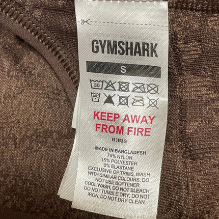 Gymshark Adapt Animal X Whitney Seamless Twist Front Brown Sports Bra Size S