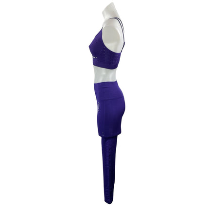 Gymshark Women's Purple Activewear Athletic Sports Bra & Legging Pants Sets Sz S