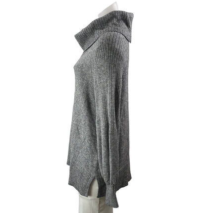 Anthropologie Paloma Gray Long Sleeve Cowl Neck Knit Tunic Sweater Top Size S