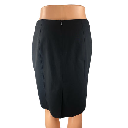 Brooks Brothers Women's Black High Rise Office Midi Straight Pencil Skirt Size 8