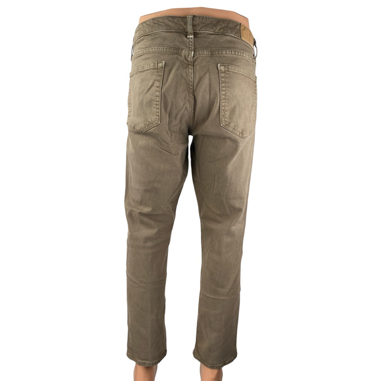 Bonobos Women's Khaki High Rise Straight Leg Trousers Chino Khaki Pants Size 34