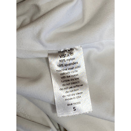 Susana Monaco Women's White High Neck Long Sleeve Crop Tee T-Shirt Top Size S