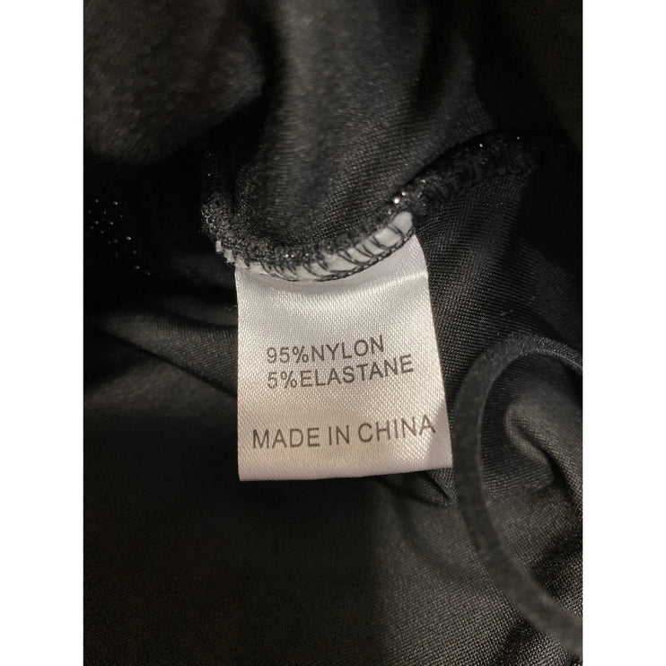 Princess Polly Black Sleeveless Glitter Sparkly Cowl Neck Cami Crop Top Size 2