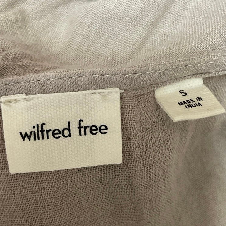 Aritzia Wilfred Free Tan Sleeveless Tiered Flowy Scoop Neck Maxi A-line Dress S