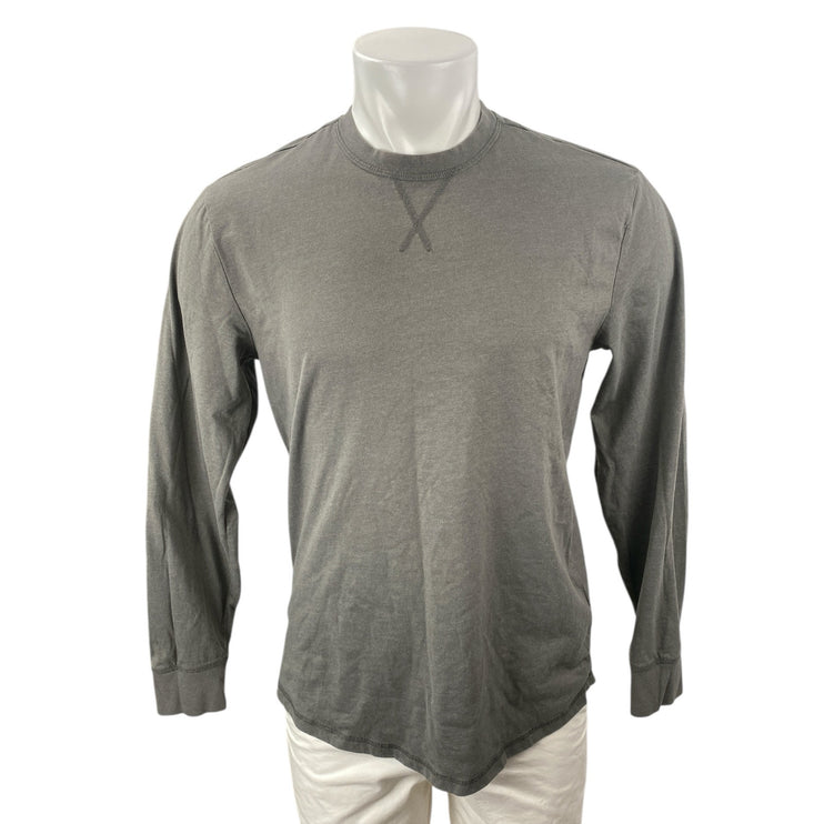 Weatherproof Mens Gray Long Sleeve Crew Neck Basic Casual T Shirt Tee Top Size M