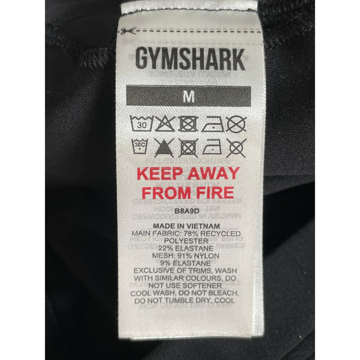 Gymshark Women's Black Yoga Running Workout Athletic Sports Bra Crop Top Size M