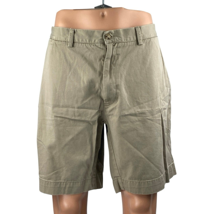 Polo Ralph Lauren Men's Green Classic Fit High Waist Khaki Chino Shorts Size 42
