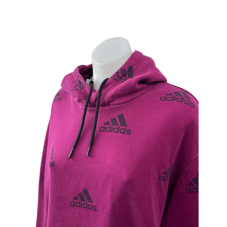 Adidas Badge of Sport Logo Long Sleeve Activewear Hoodie Sweatshirt Top Sz L/XL