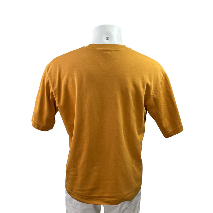 Uniqlo Airism Men's Yellow Mustard Short Sleeve Crewneck T Shirt Tee Top Size M
