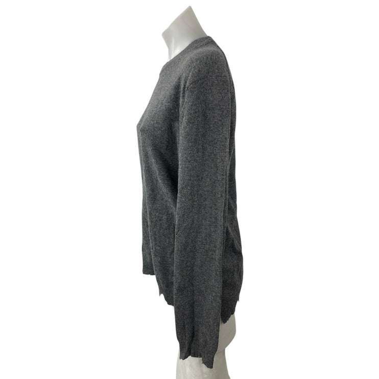 Zadig & Voltaire 100% Cashmere Uneven Hem Long Sleeve Sweatshirt Sweater Top S