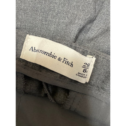 Abercrombie & Fitch Women's Gray High Waisted Straight Trousers Pants Size 29