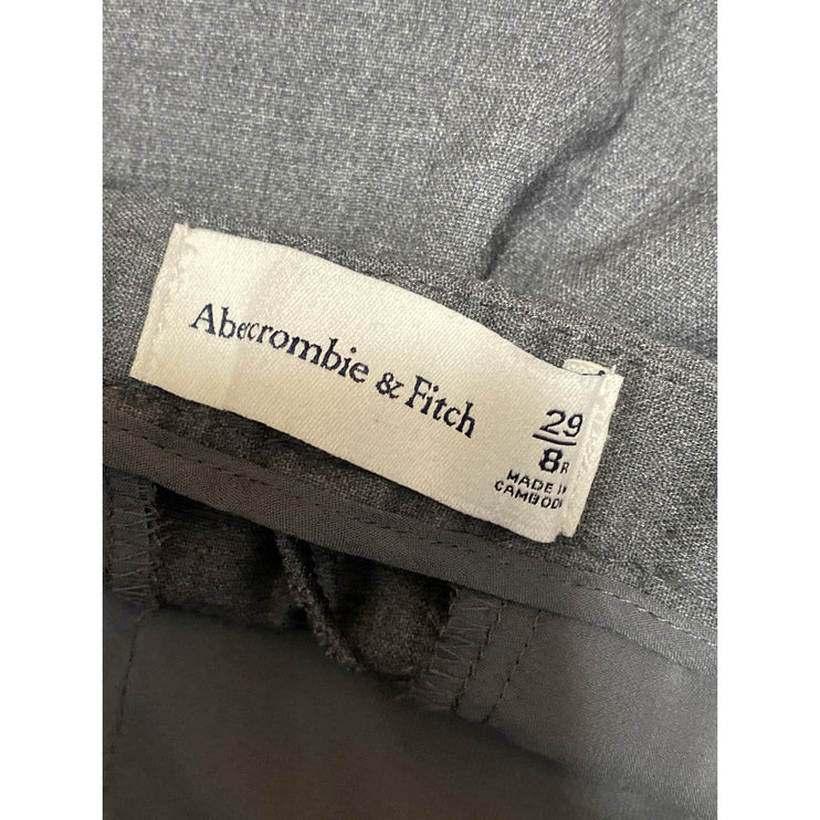 Abercrombie & Fitch Women's Gray High Waisted Straight Trousers Pants Size 29
