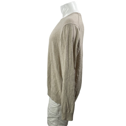 L4th & Union Men's Beige Cashmere Long Sleeve Crew Neck Sweatshirt Top Size XL