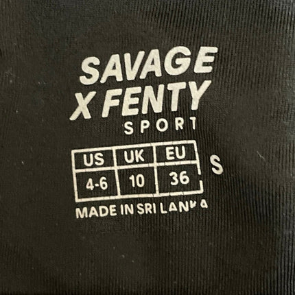 Savage X Fenty Black Sleeveless Cutout Racerback Workout Sports Bra Tank Top S