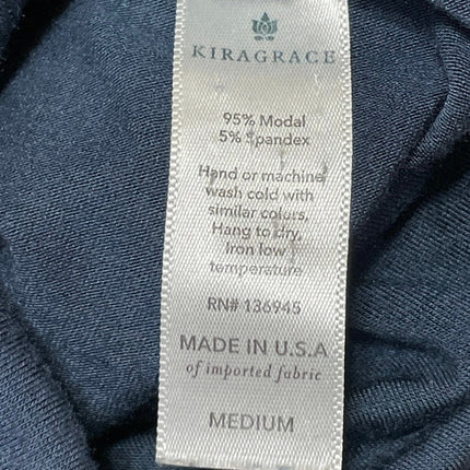 Kiragrace Women's Blue Long Sleeves Slim Fit Turtleneck Tee T-shirt Top Size M