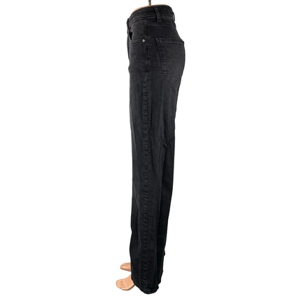 ONLY Women's Black High Waisted Baggy Barrel Flare Wide Leg Denim Jeans Pants 26