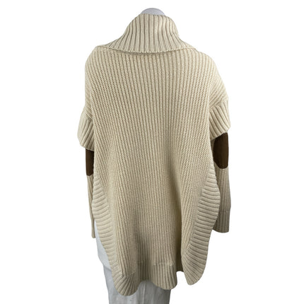 RD Style Women's Beige Nude Long Sleeve Ribbed Knit Cowl Neck Sweater Top Size M