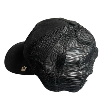 The Farm Goorin Bros Black Mesh Leopard Logo Adjustable Snap Trucker Cap Hat OS