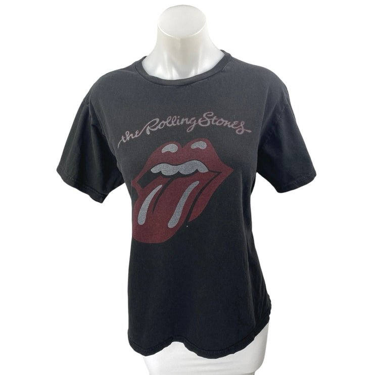 The Rolling Stones Women's Black Short Sleeve Graphic Band Tee T-Shirt Top Sz M