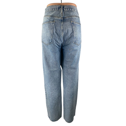 Agolde Lana Womens Blue High Waisted Light Wash Straight Leg Denim Jeans Size 32