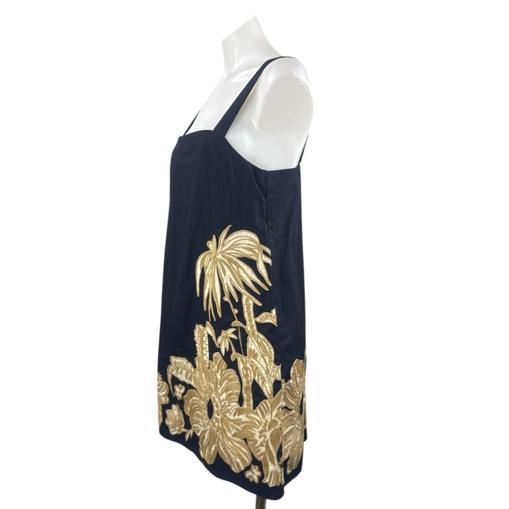 NEW Banana Republic Floral Embroidery Sleeveless Mini Tank Shift Dress S Petite