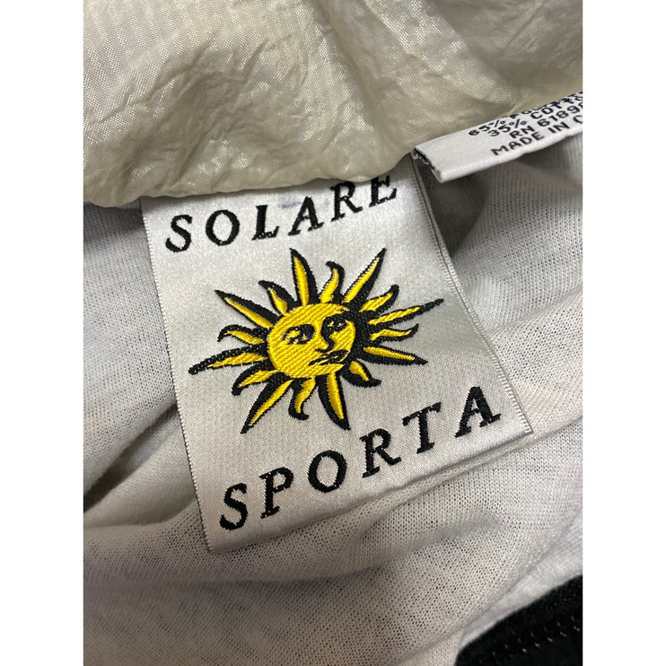 Solare Sporta Men's Black Multicolor Ful Zip Long Sleeve Windbreaker Jacket Sz M