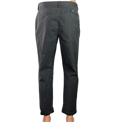 Banana Republic Lived In Chino Men Black Athletic Fit Straight Trousers Pants 32