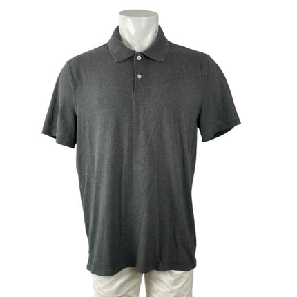 St. John's Bay Men's Black Short Sleeve Pullover Knit Golf Polo Shirt Top Size L