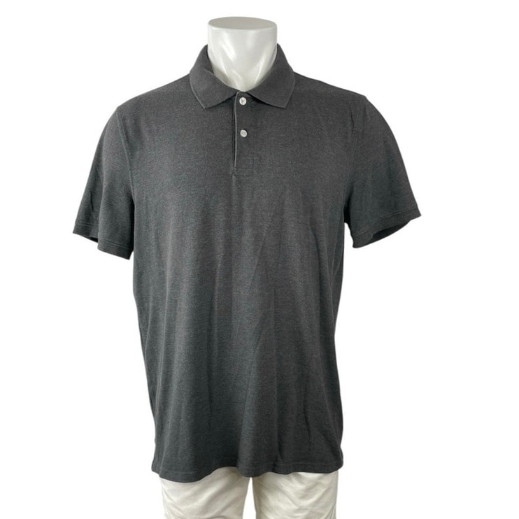 St. John's Bay Men's Black Short Sleeve Pullover Knit Golf Polo Shirt Top Size L