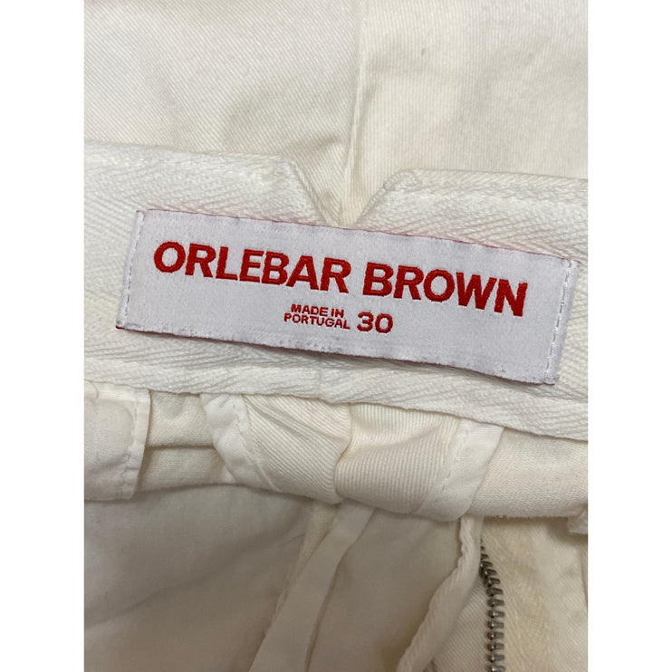 Orlebar Brown Men's White Mid Rise Cuffed Hem Casual Chino Bermuda Shorts Sz 30