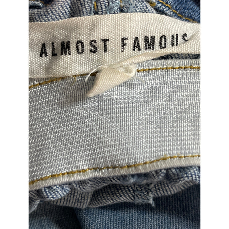 Almost Famous High Rise Paperbag Dungarees Overall Jumpsuit Denim Jeans Pants M