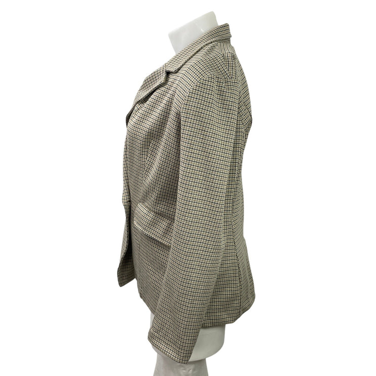 Anthropologie Maeve Tan Collegiate Knit Notch Lapel Blazer Coat Jacket Size XL