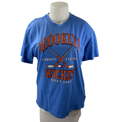 Tommy Jeans Blue Brooklyn Varsity Hockey Crew Neck Short Sleeve T-Shirt Top XXL