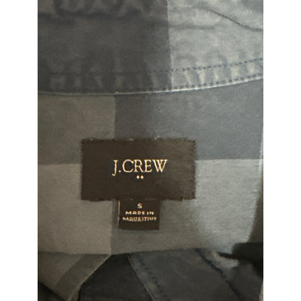 J.Crew Men's Blue Plaid Flannel Long Sleeve Button Down Pocket Shirt Top Size S