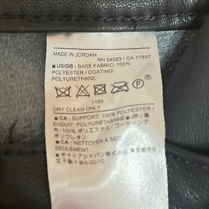 NEW Banana Republic Black Faux Vegan Leather Mid Rise Flared Bootcut Pants Sz 24