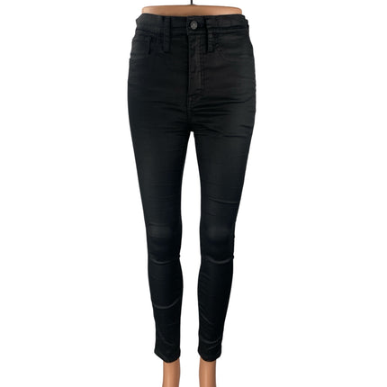 Madewell Women's Black High Rise Skinny Jeggings Motorcycle Trousers Pants Sz 26