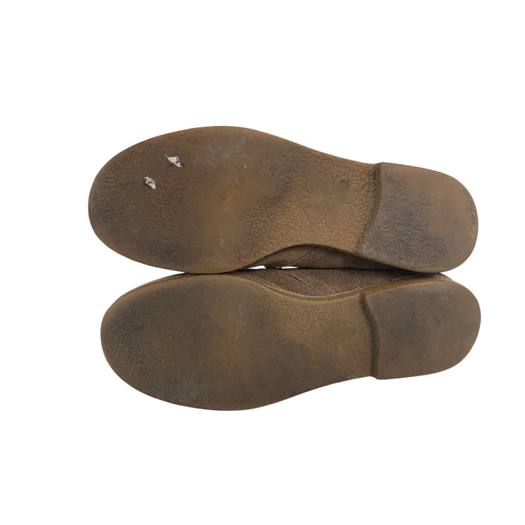 Lucky Brand Emilia Women's Beige Suede Lace up Almond Toe Ankle Chukka Boots 8