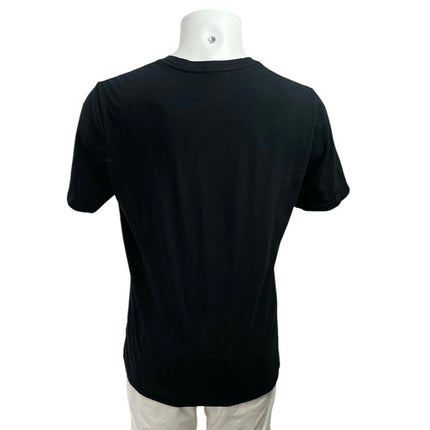 Tahari Men Black Camo Logo Graphic Short Sleeve Crew Neck T Shirt Tee Top Size M