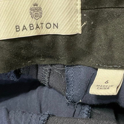 Aritzia Babaton Women's Navy Blue Pleated High Rise Wide Leg Cargo Pants Size 6