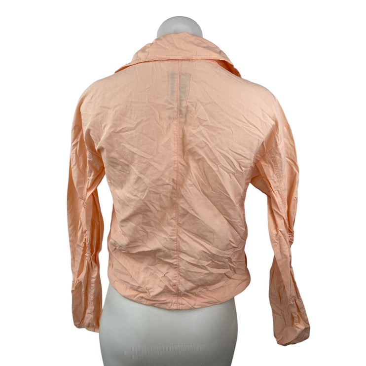 All in Motion Orange Colorblock Collar Long Sleeve Activewear Sports Shirt Top M