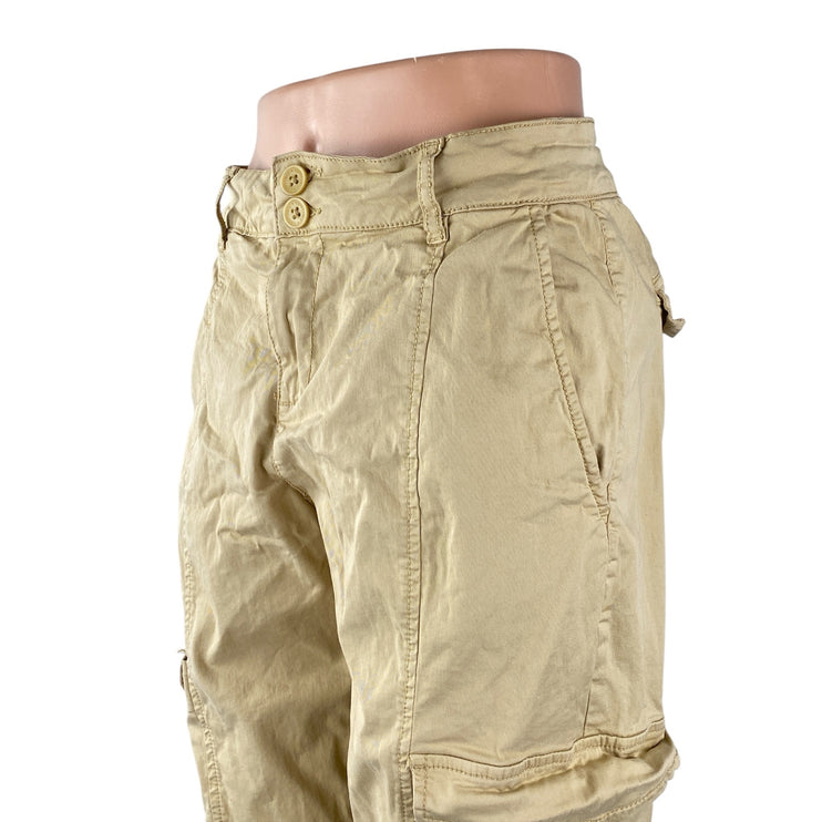 Sanctuary Women's Beige High Waisted Loose Fit Straight Trousers Cargo Pants 31