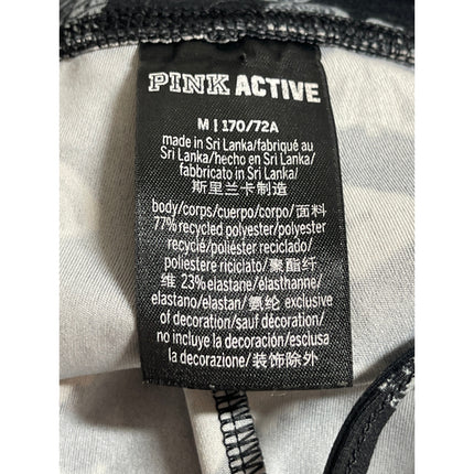 Victoria Secret Pink Active Black Butterfly Ruched Activewear Biker Shorts Sz M