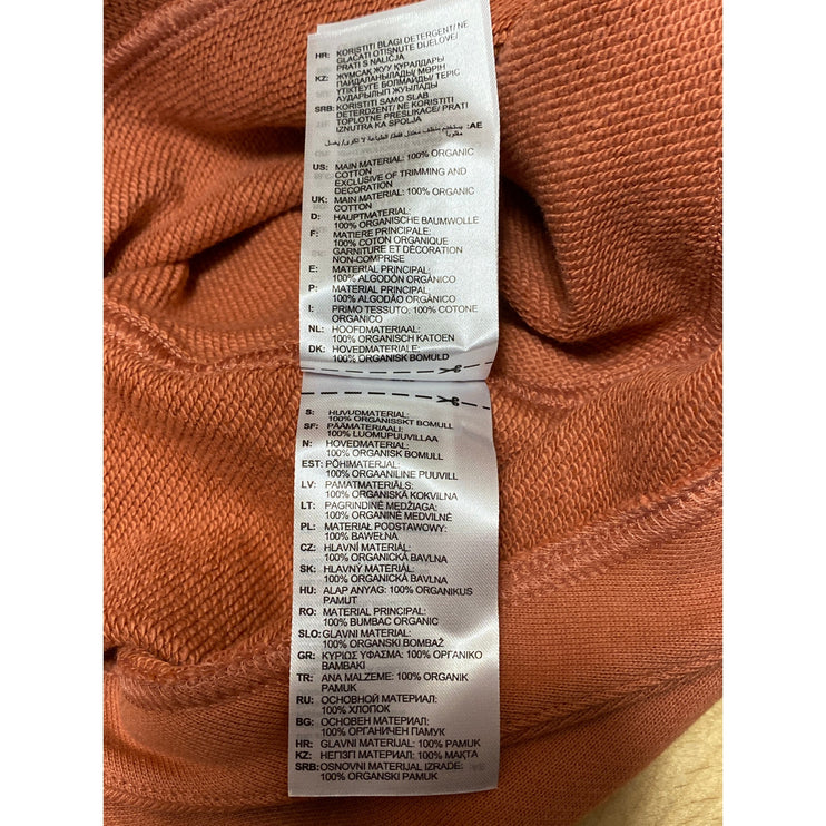 Adidas Stella McCartney Brown Coral Long Sleeve Mock Neck Crop Sweatshirt Top S