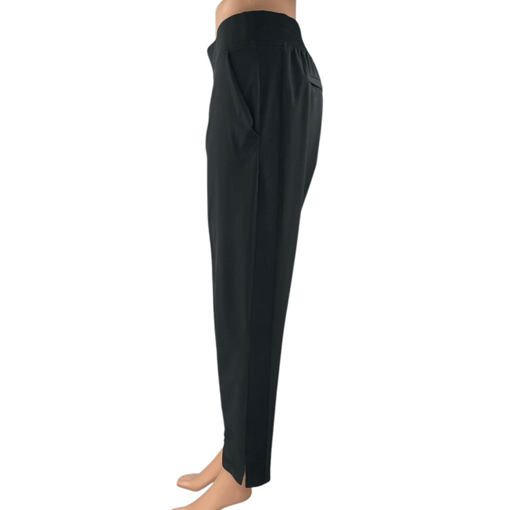 Athleta Women's Black High Rise Straight Tapered Pockets Trousers Dress Pants 6
