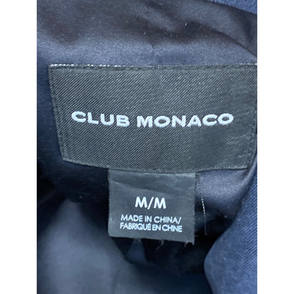 Club Monaco Blue Draped Open Front Waterfall Cardigan Trench Coat Jacket Size M