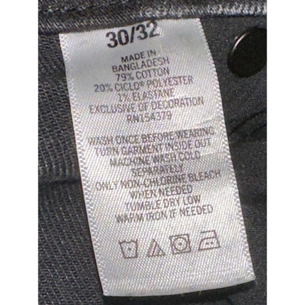 Aeropostale Men's Black Washed Mid Rise Slim Straight Leg Denim Jeans Size 30x32