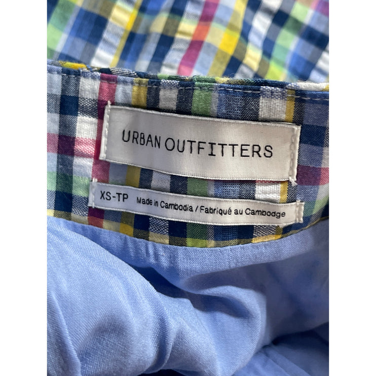 Urban Outfitters Multicolor Gingham Plaid Checkered Straight Mini Skirt Size XS