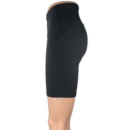 All In Motion Women's Black Mid Rise Athletic Workout Running Biker Shorts Sz S